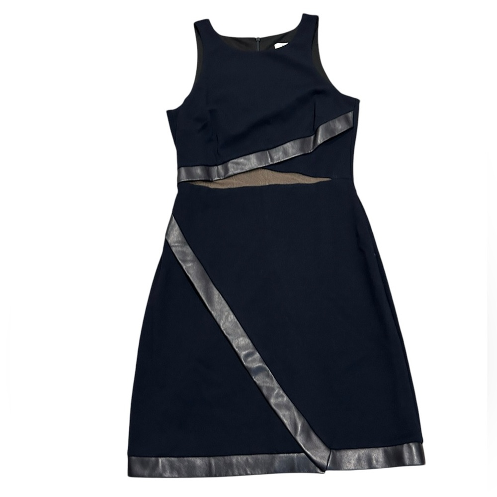 BAILEY 44 black dress with faux leather trim